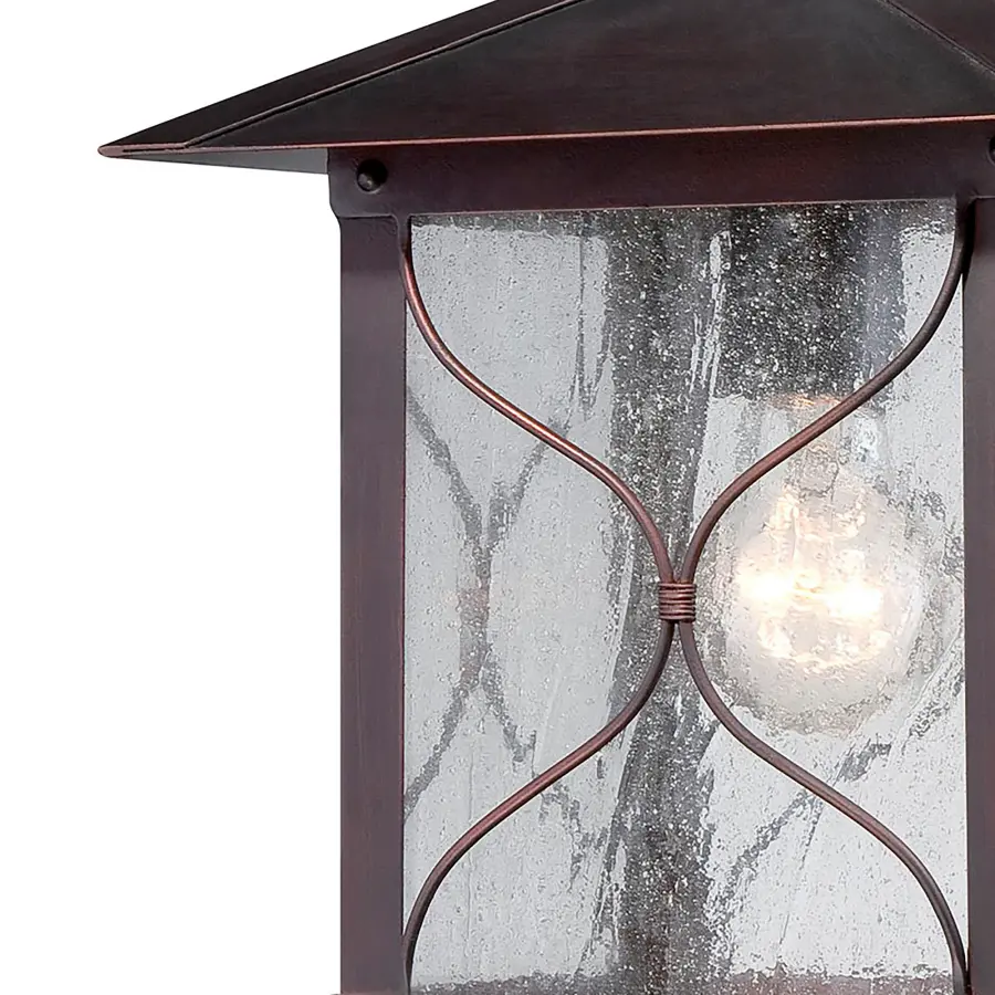 Vega Outdoor Wall Sconce with Clear Seeded Glass - Image 2