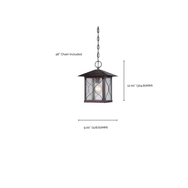 Classic Bronze Lantern with Charming Seeded Glass for Outdoor Spaces - Image 3