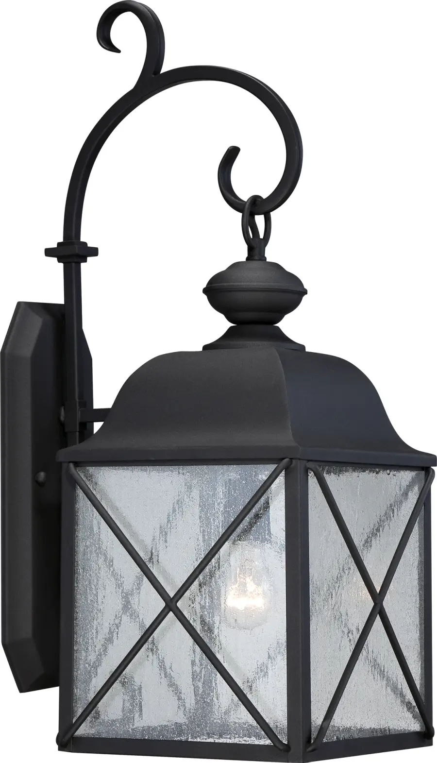 Wingate 8" Outdoor Wall Fixture with Clear Seeded Glass - Image 1