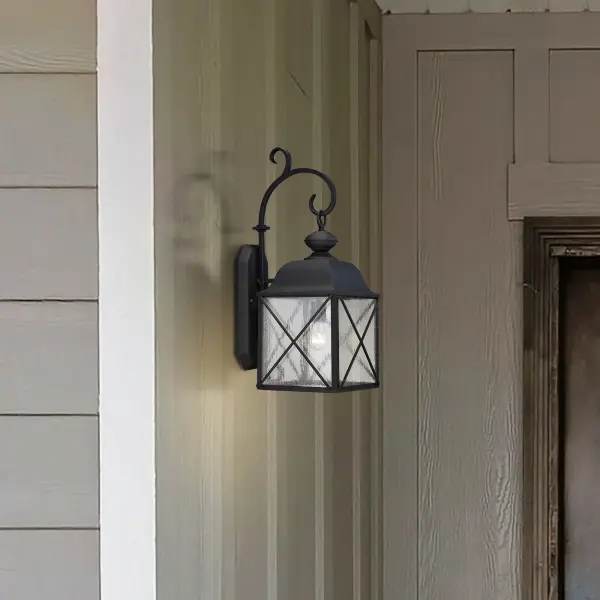 Wingate 8" Outdoor Wall Fixture with Clear Seeded Glass - Image 7