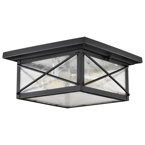 Wingate 2-Light Outdoor Flush Mount with Clear Seeded Glass - Image 3