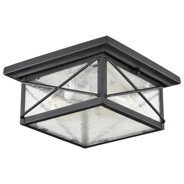 Wingate 2-Light Outdoor Flush Mount with Clear Seeded Glass - Image 4