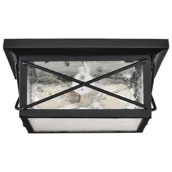 Wingate 2-Light Outdoor Flush Mount with Clear Seeded Glass - Image 6