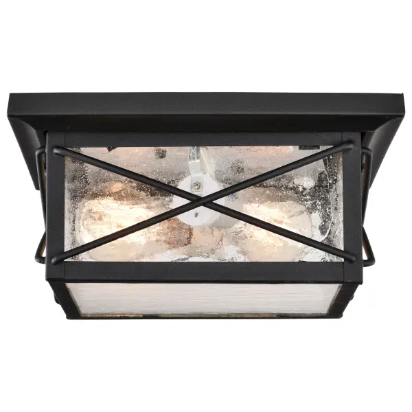 Wingate 2-Light Outdoor Flush Mount with Clear Seeded Glass - Image 7