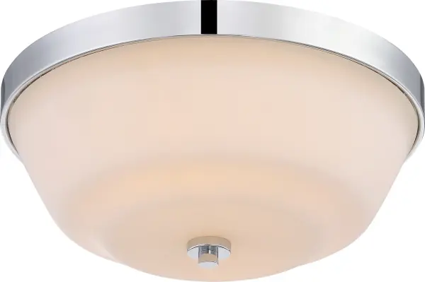 Willow 2-Light Flush Mount with White Glass