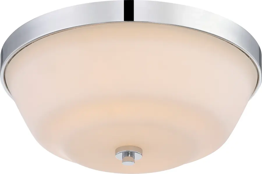 Willow 2-Light Flush Mount with White Glass