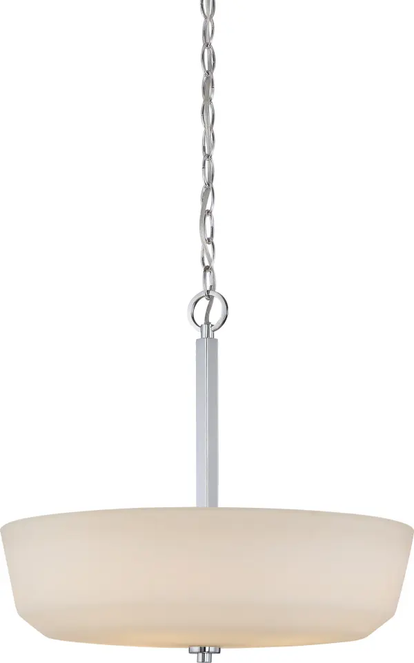 Willow 4-Light Pendant with White Glass - Image 1