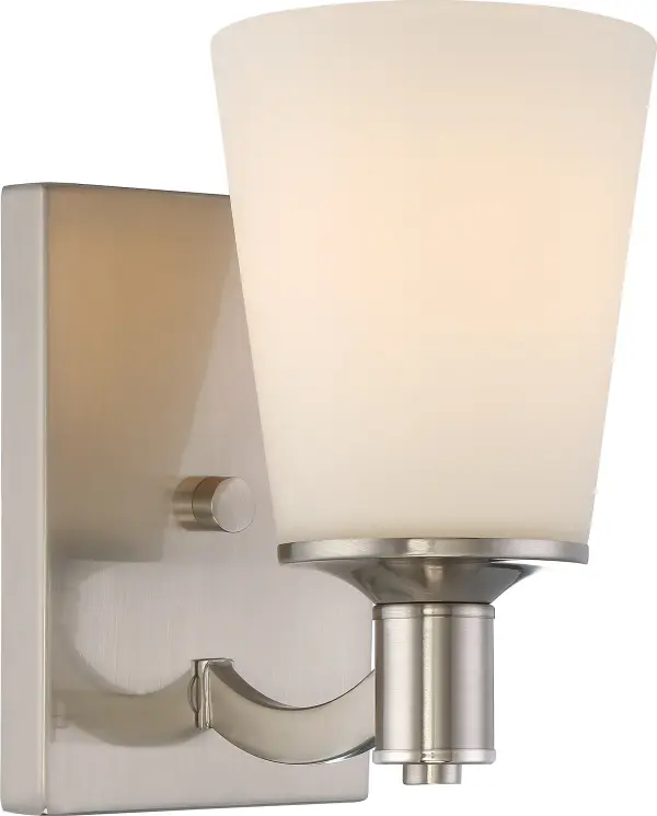Laguna 1-Light Vanity with White Glass