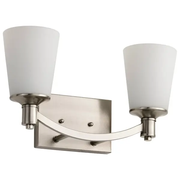 Laguna 2-Light Vanity with White Glass - Image 1