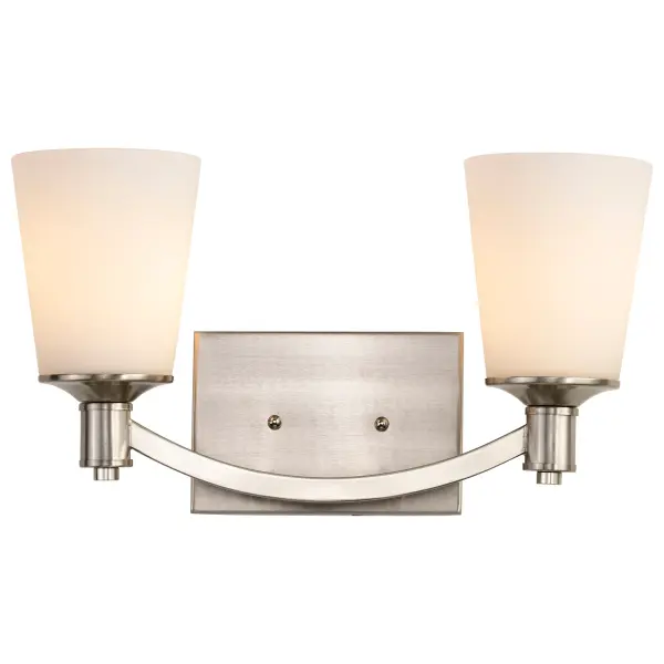 Laguna 2-Light Vanity with White Glass - Image 11