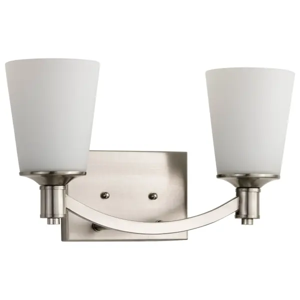 Laguna 2-Light Vanity with White Glass - Image 4