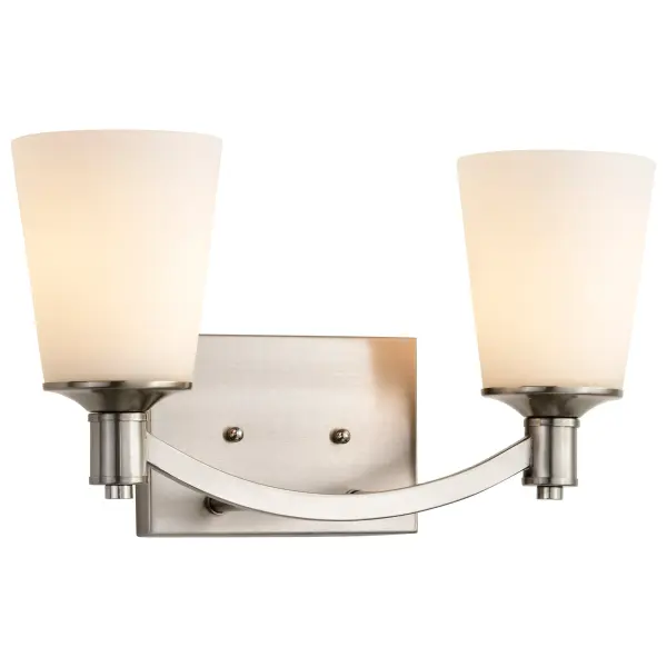 Laguna 2-Light Vanity with White Glass - Image 5