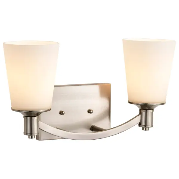 Laguna 2-Light Vanity with White Glass - Image 7
