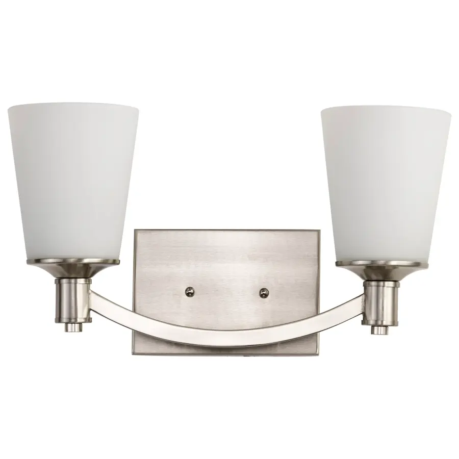 Laguna 2-Light Vanity with White Glass - Image 10