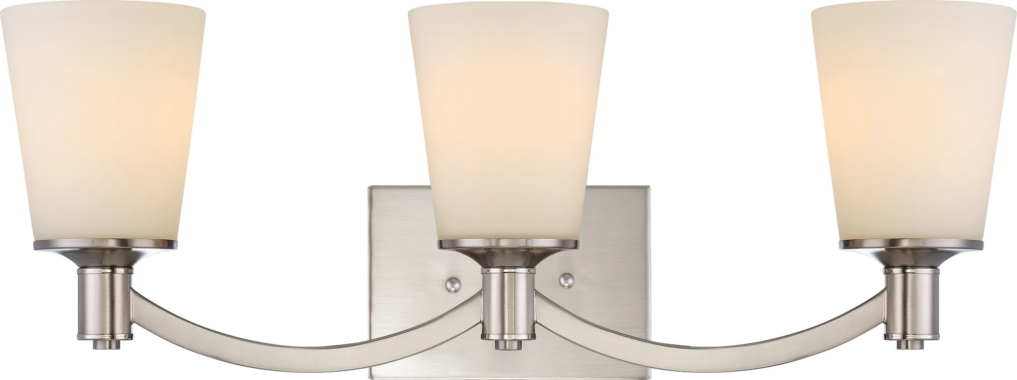 Laguna 3-Light Vanity with White Glass