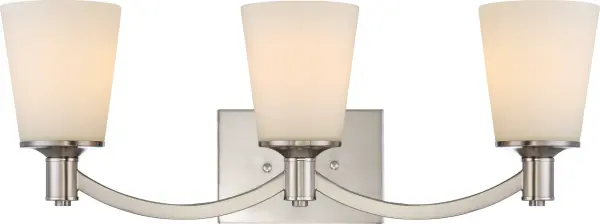 Laguna 3-Light Vanity with White Glass - Image 1