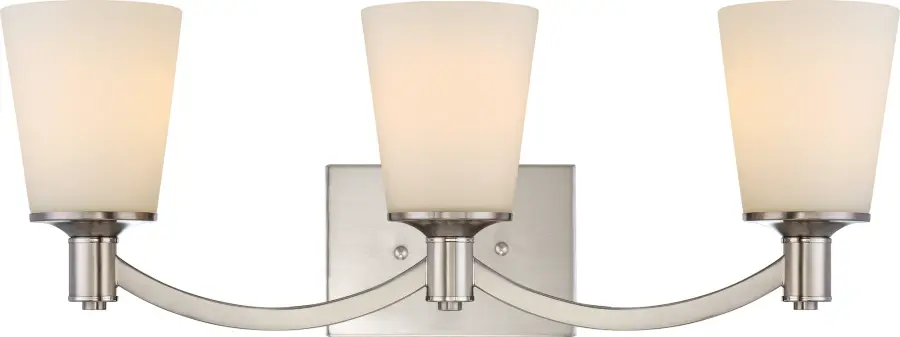 Laguna 3-Light Vanity with White Glass - Image 1