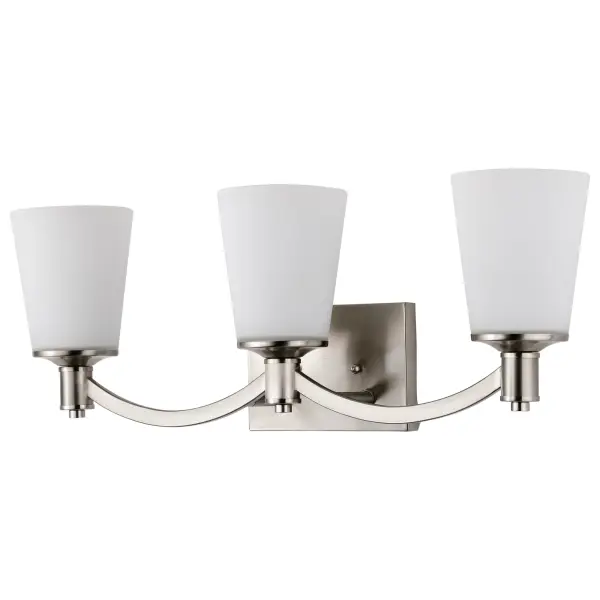Laguna 3-Light Vanity with White Glass - Image 3