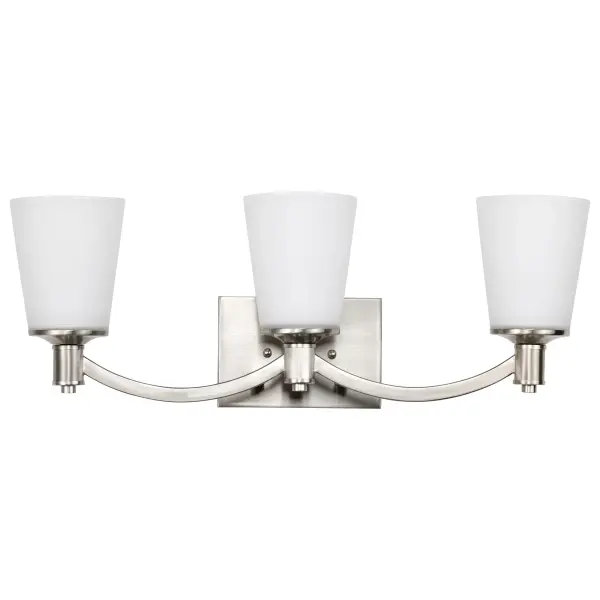 Laguna 3-Light Vanity with White Glass - Image 7