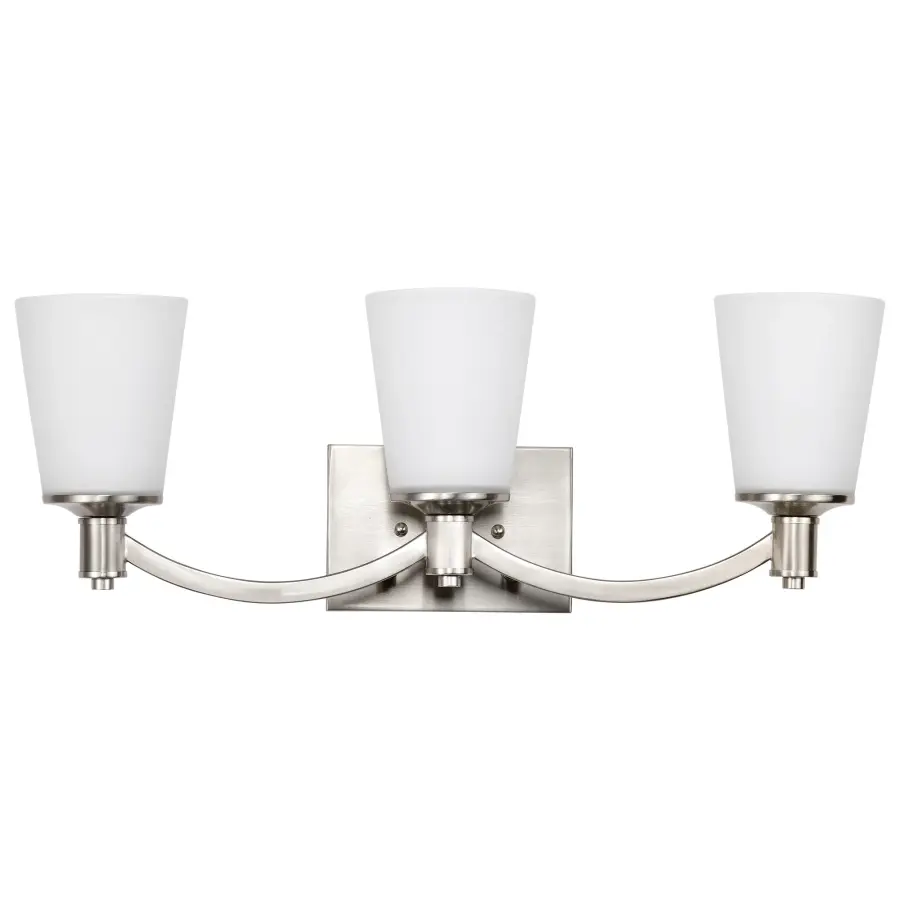 Laguna 3-Light Vanity with White Glass - Image 7