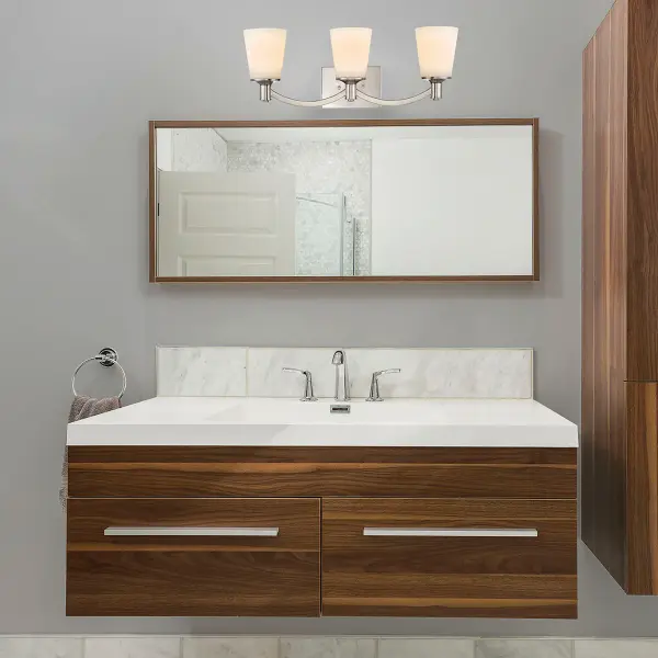 Laguna 3-Light Vanity with White Glass - Image 8