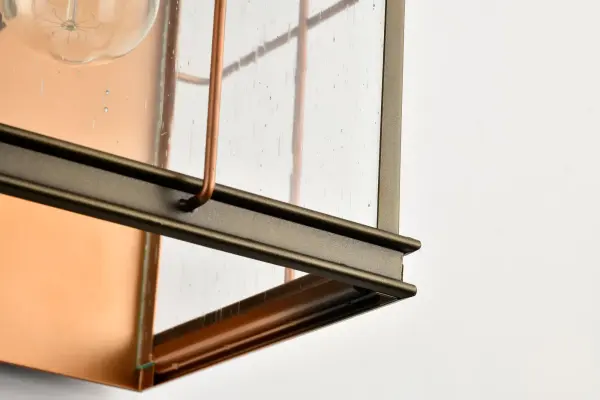 Elegant Outdoor Lantern with Vintage Charm and Copper Detailing - Image 14