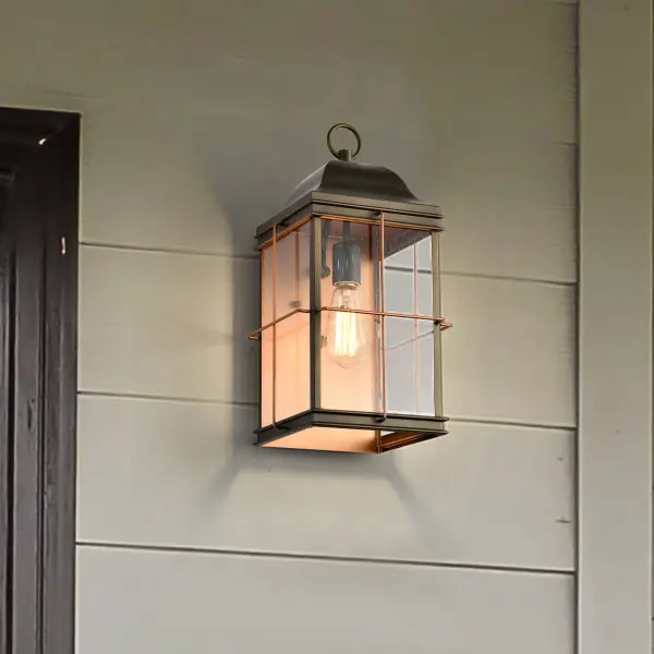 Elegant Outdoor Lantern with Vintage Charm and Copper Detailing - Image 23