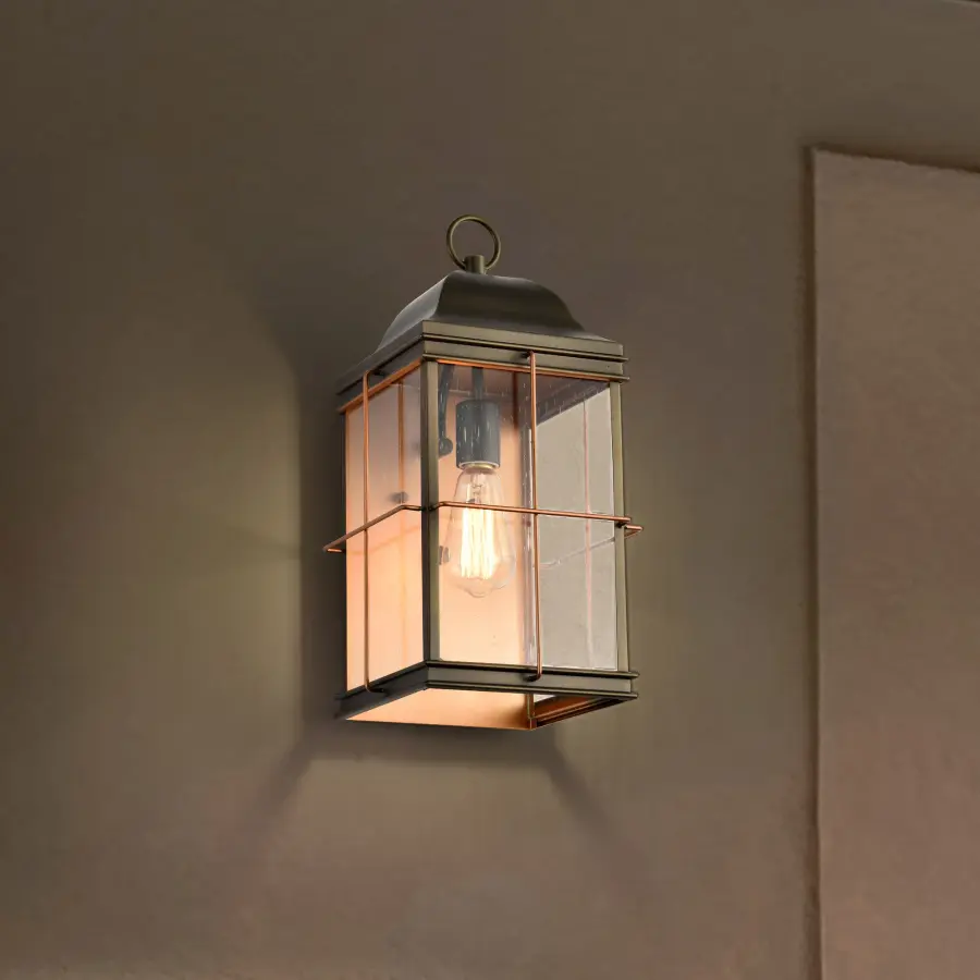 Elegant Outdoor Lantern with Vintage Charm and Copper Detailing - Image 25