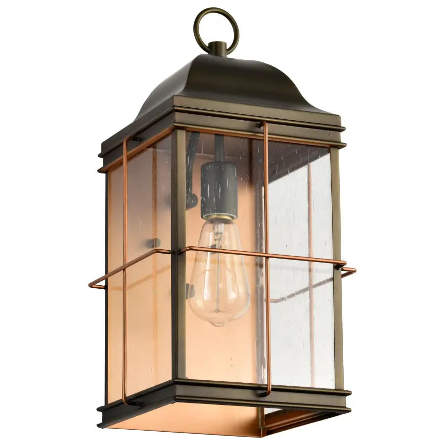 Elegant Outdoor Lantern with Vintage Charm and Copper Detailing - Image 4