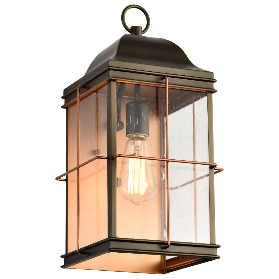 Elegant Outdoor Lantern with Vintage Charm and Copper Detailing - Image 5