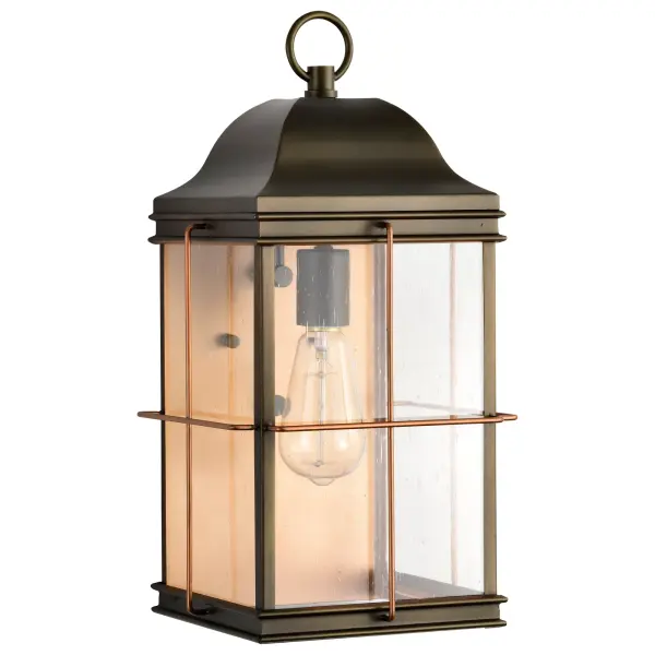 Elegant Outdoor Lantern with Vintage Charm and Copper Detailing - Image 6