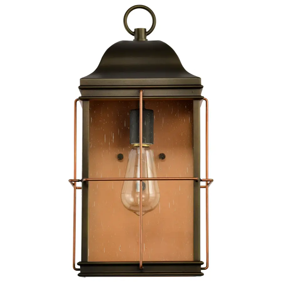 Elegant Outdoor Lantern with Vintage Charm and Copper Detailing - Image 8