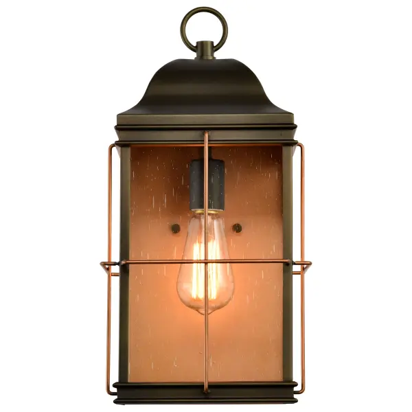 Elegant Outdoor Lantern with Vintage Charm and Copper Detailing - Image 9