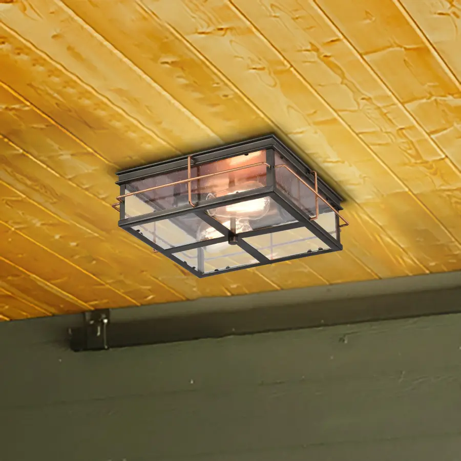 Charming Vintage-Style Outdoor Flush Mount with Warm Character - Image 12