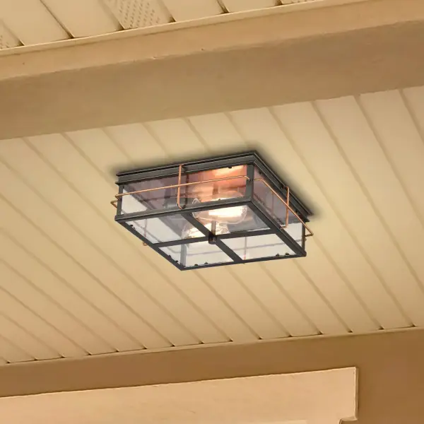 Charming Vintage-Style Outdoor Flush Mount with Warm Character - Image 14