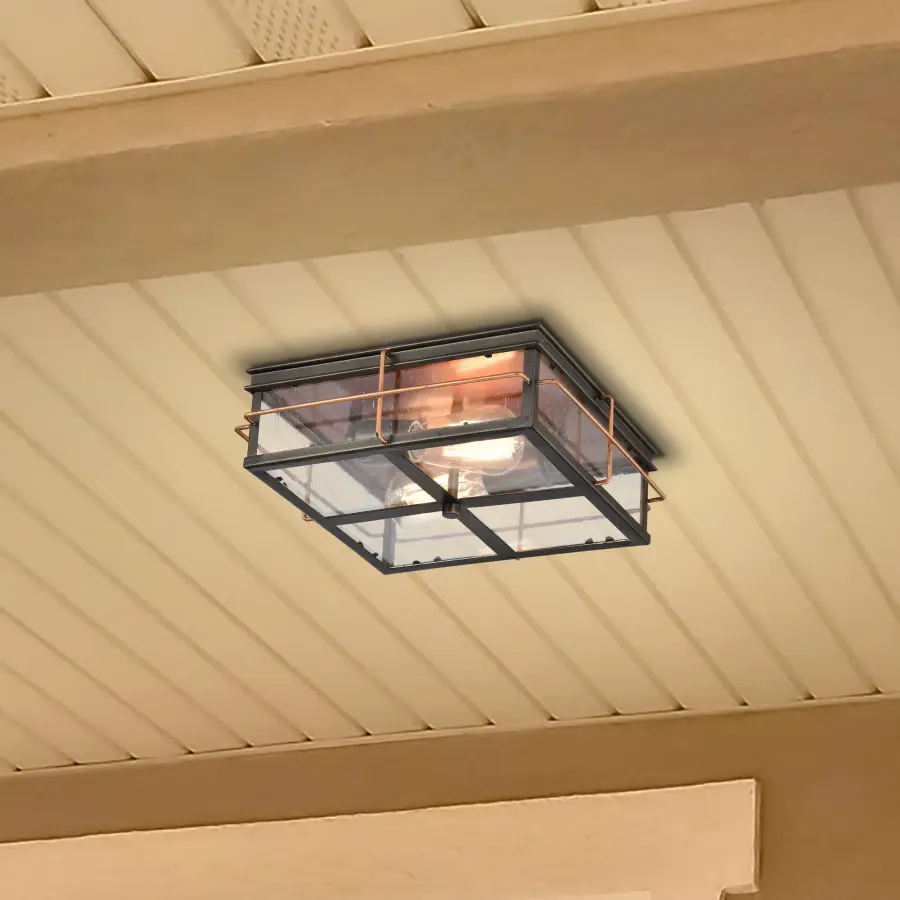 Charming Vintage-Style Outdoor Flush Mount with Warm Character - Image 14