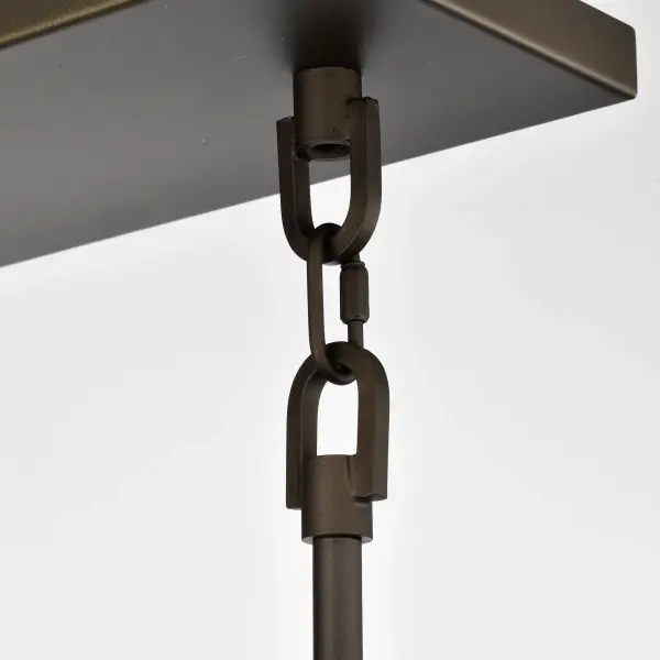 Lake 4-Light Island Pendant in Forest Bronze with Copper Accents - Image 11