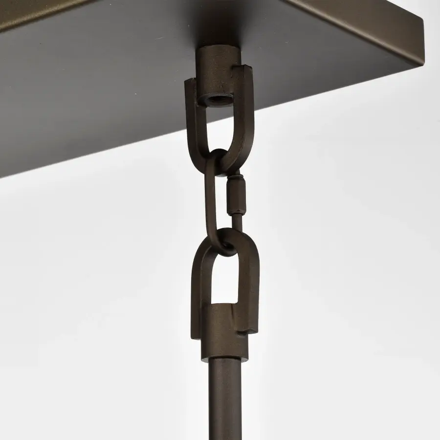 Lake 4-Light Island Pendant in Forest Bronze with Copper Accents - Image 11