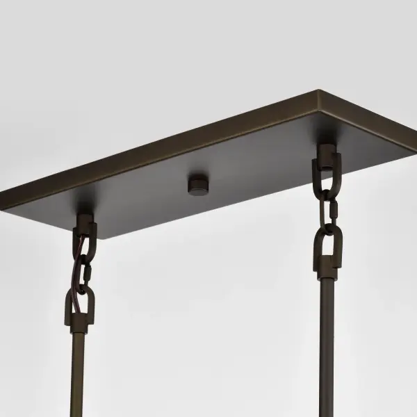 Lake 4-Light Island Pendant in Forest Bronze with Copper Accents - Image 12