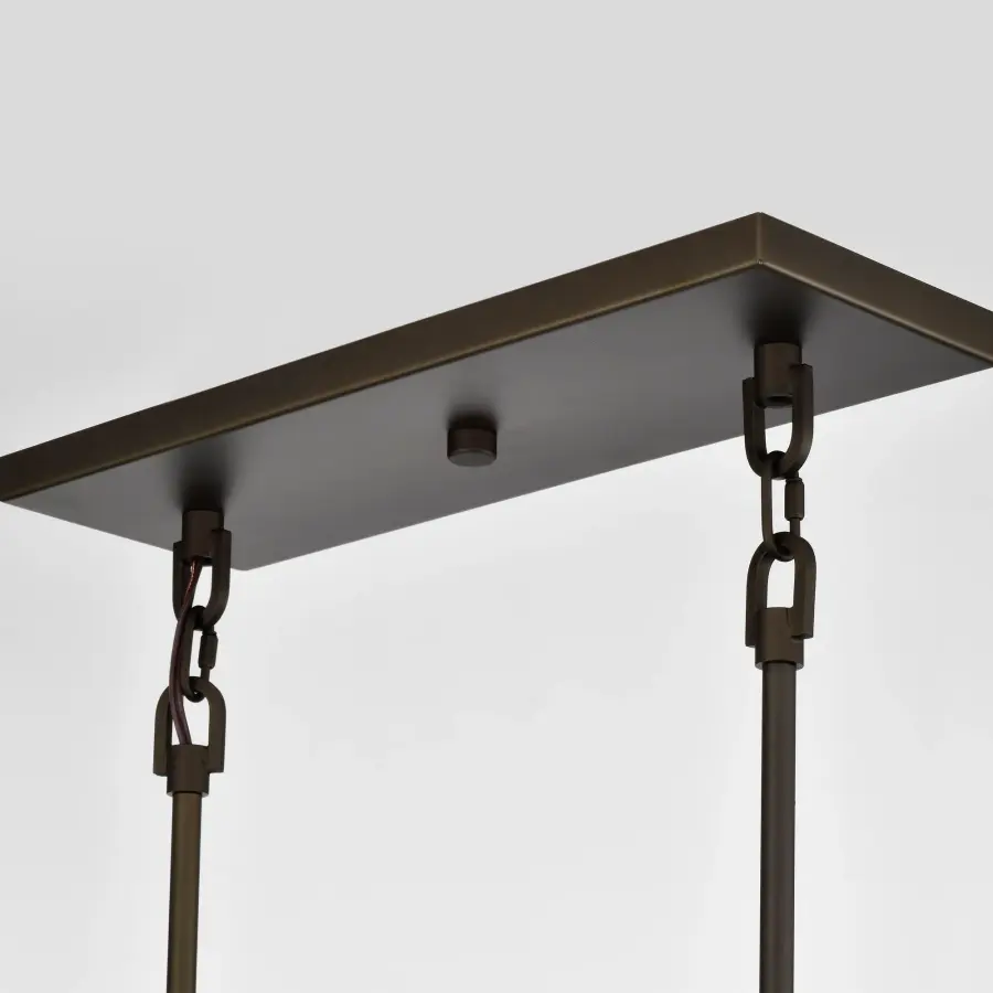 Lake 4-Light Island Pendant in Forest Bronze with Copper Accents - Image 12