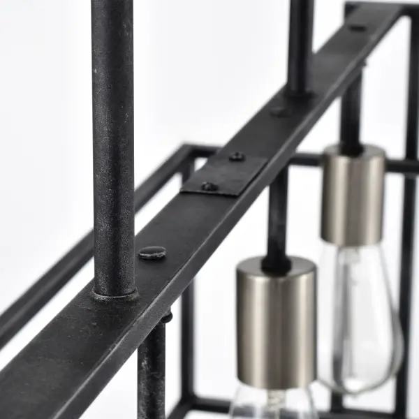 Lake 4-Light Island Pendant in Iron Black with Brushed Nickel - Image 12