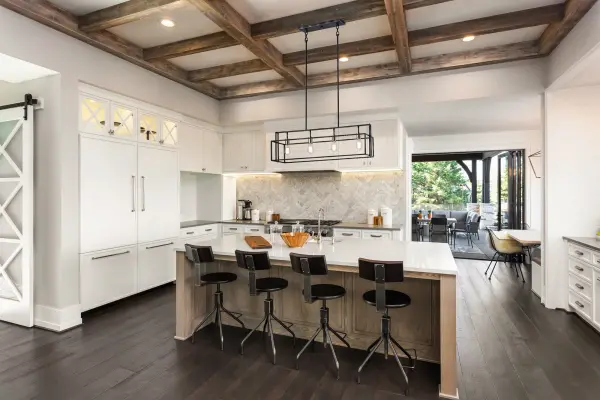 Lake 4-Light Island Pendant in Iron Black with Brushed Nickel - Image 13