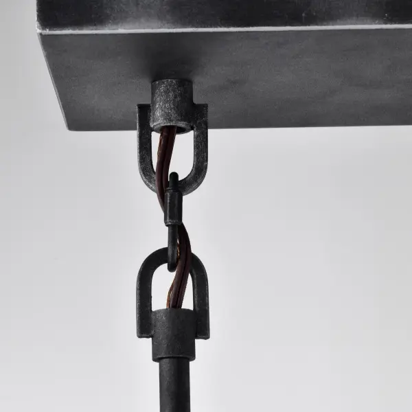 Lake 4-Light Island Pendant in Iron Black with Brushed Nickel - Image 7