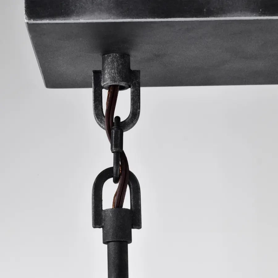 Lake 4-Light Island Pendant in Iron Black with Brushed Nickel - Image 7