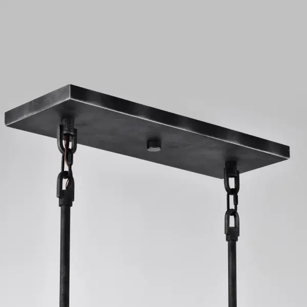 Lake 4-Light Island Pendant in Iron Black with Brushed Nickel - Image 8