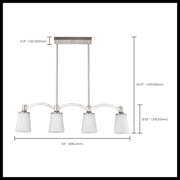 Sophisticated Linear Pendant Perfect for Kitchen Islands & Dining Spaces - Image 9