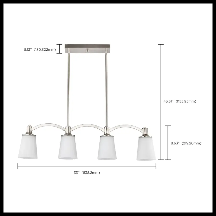 Sophisticated Linear Pendant Perfect for Kitchen Islands & Dining Spaces - Image 9