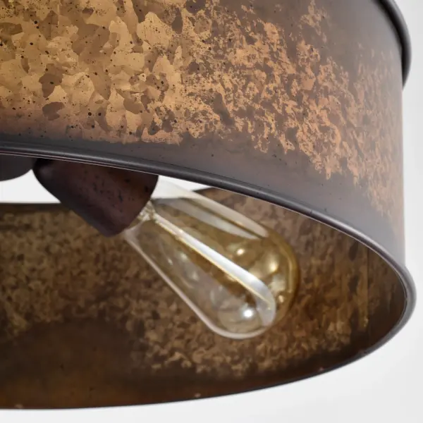 Kettle 3-Light Flush Mount with Vintage Edison Bulbs - Image 9
