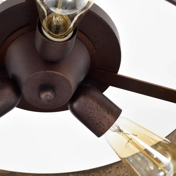 Kettle 3-Light Flush Mount with Vintage Edison Bulbs - Image 10