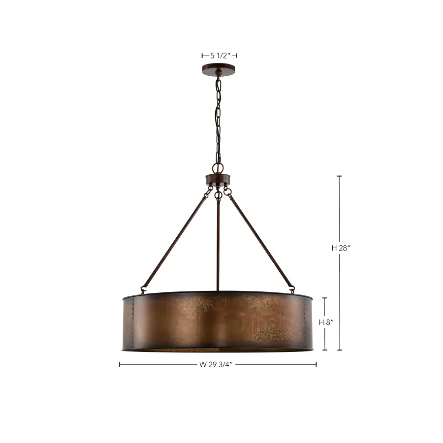 Kettle 5-Light Oversized Pendant with Vintage Edison Bulbs - Image 16